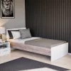 Łóżko pojedyncze Miami 90x200 cm dąb biały-ork