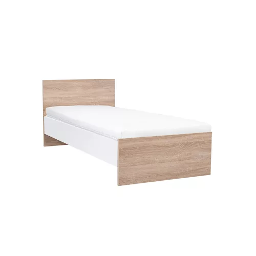 Łóżko pojedyncze Miami 90x200 cm dąb sonoma-biały