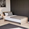 Łóżko pojedyncze Miami 90x200 cm dąb sonoma-biały