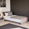 Łóżko pojedyncze Miami 90x200 cm dąb york-biały