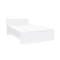 Podwójne łóżko Miami bez pościeli 140x200 cm biało-białe