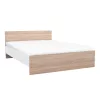 Łóżko podwójne Miami bez uchwytu na pościel 160x200 cm dąb sonoma-biały
