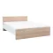 Łóżko podwójne Miami bez uchwytu na pościel 160x200 cm dąb sonoma-biały