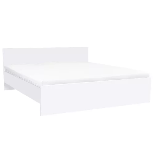 Łóżko podwójne Miami bez uchwytu na pościel 180x200 cm biało-białe