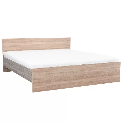 Łóżko podwójne Miami bez uchwytu na pościel 180x200 cm dąb sonoma-dąb jork