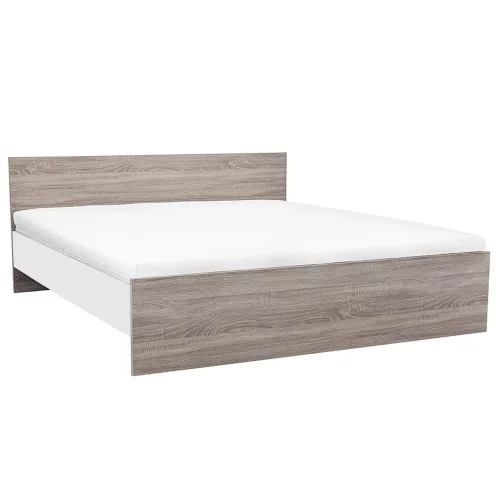 Łóżko podwójne Miami bez uchwytu na pościel 180x200 cm dąb york-biały