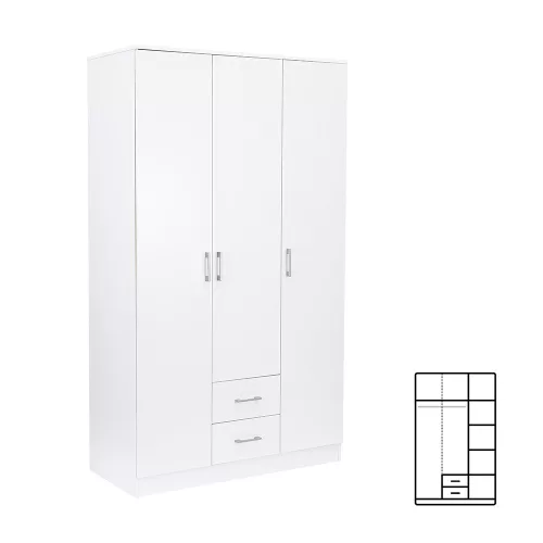 Safa Miami 120x205 cm biało-biała