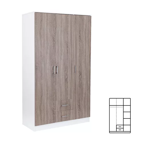 Safa Miami 120x205 cm dąb york-biały