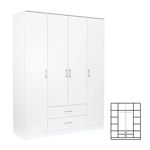 Safa Miami 160x205 cm biało-biała