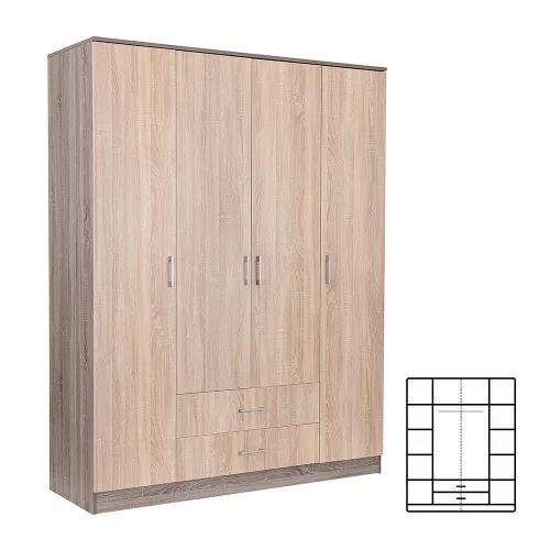 Safa Miami 160x205 cm dąb sonoma-dąb jork