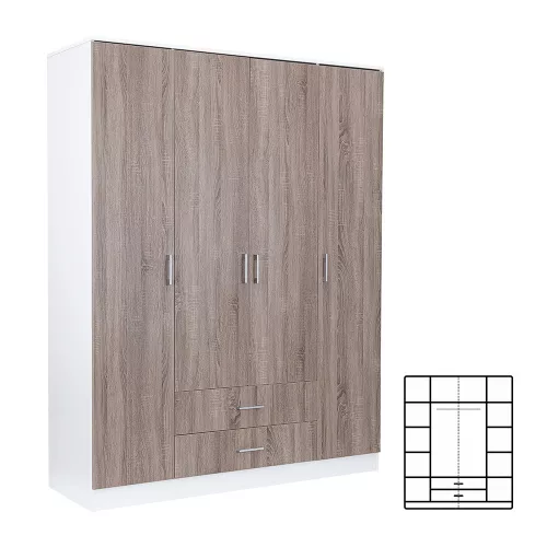 Safa Miami 160x205 cm dąb york-biały