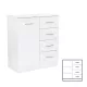 Kredens Miami 1 drzwi 4 szuflady 80x92 cm biało-biały