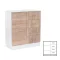 Kredens Miami 1 drzwi 4 szuflady 80x92 cm dąb sonoma-biały
