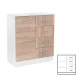 Kredens Miami 1 drzwi 4 szuflady 80x92 cm dąb sonoma-biały