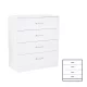 Miami komód 4 fiókos 80x92 cm fehér-fehér