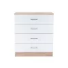 Miami komód 4 fiókos 80x92 cm fehér-sonoma tölgy