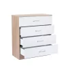 Miami komód 4 fiókos 80x92 cm fehér-sonoma tölgy