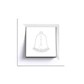 Przełącznik dzwonkowy Nova 101N z białą ramką