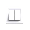 Przełącznik żyrandolowy Nova 105 z białą ramką