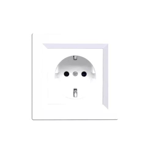 Wtyczka Nova z białą ramką