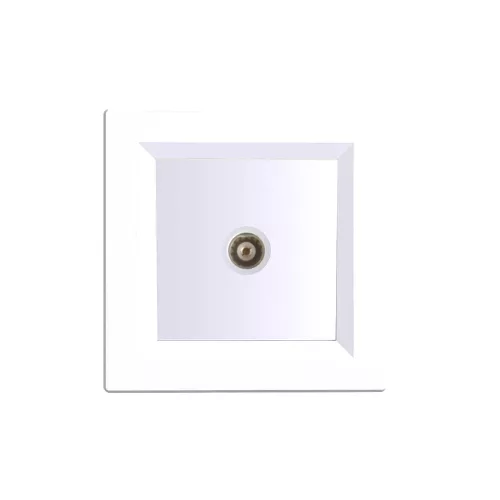 Gniazdo TV Nova z białą ramką