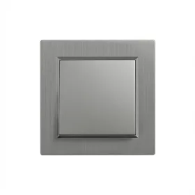 Nova kereszt kapcsoló 107 szürke szálcsiszolt kerettel