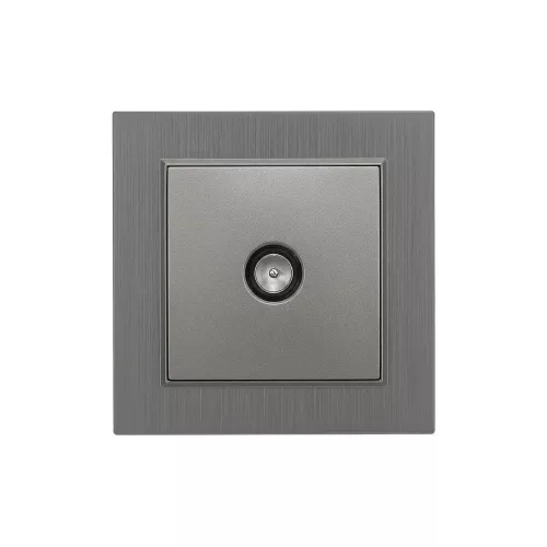 Nova TV csatlakozóaljzat szürke szálcsiszolt kerettel