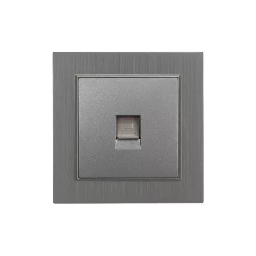 Nova UTP aljzat RJA-45 szürke szálcsiszolt kerettel