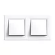 Nova przełącznik dwupozycyjny 106 biały z podwójną ramką