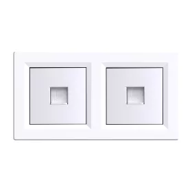 Nova podwójne gniazdo UTP RJA-45 z białą ramką