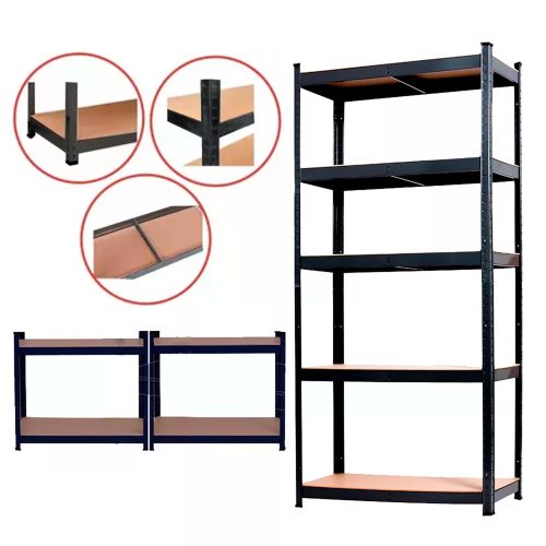 Półka do dużych obciążeń 150x70x30 cm 150 kg czarna