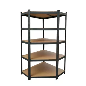 Wytrzymała półka narożna 180x70x40-40 cm 175 kg czarna