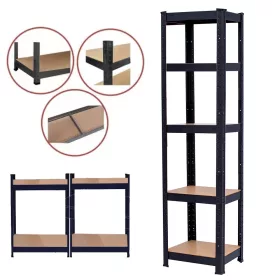 Półka do dużych obciążeń 180x40x40 cm 150 kg czarna