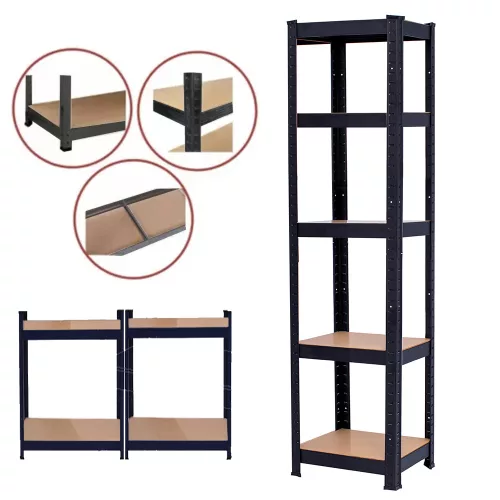 Półka do dużych obciążeń 180x40x40 cm 150 kg czarna