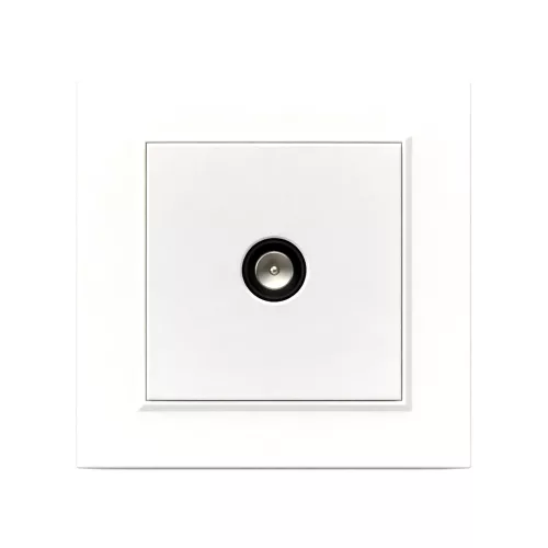 Gniazdo TV Nova białe