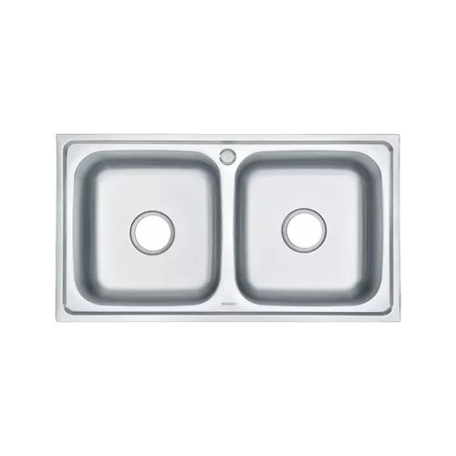 Zlewozmywak dwukomorowy Nago ze stali nierdzewnej