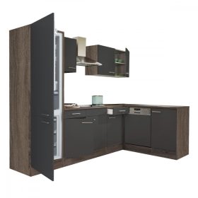 Narożna szafka kuchenna Yorki 280 z lodówką podblatową