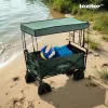 Krzesło plażowe premium dach zielony