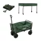 Składany wózek plażowy premium z zielonym dachem
