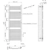 Grzejnik prosop curbat 1400x500 mm alb