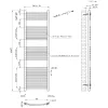Grzejnik prosop curbat 1600x500 mm negru