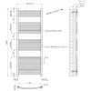 Grzejnik prosop curbat 1600x600 mm negru
