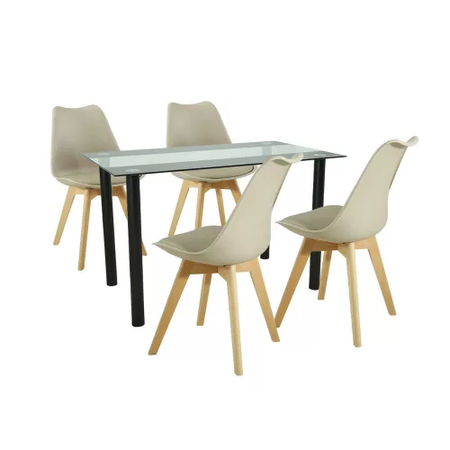 Zestaw jadalniany Merlo 4+1 beżowy