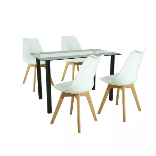 Zestaw jadalniany Merlo 4+1 biały