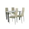 Zestaw jadalniany Mezza 4+1 beżowo-szary