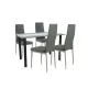 Zestaw jadalniany Mezza 4+1 szaro-szary
