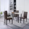Zestaw jadalniany Karin 4+1 czarno-brązowy
