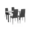 Zestaw jadalniany Mezza 4+1 czarny-czarny