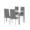 Zestaw jadalniany Mateo 4+1 szaro-szary