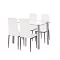 Zestaw jadalniany Mateo 4+1 biało-czarny